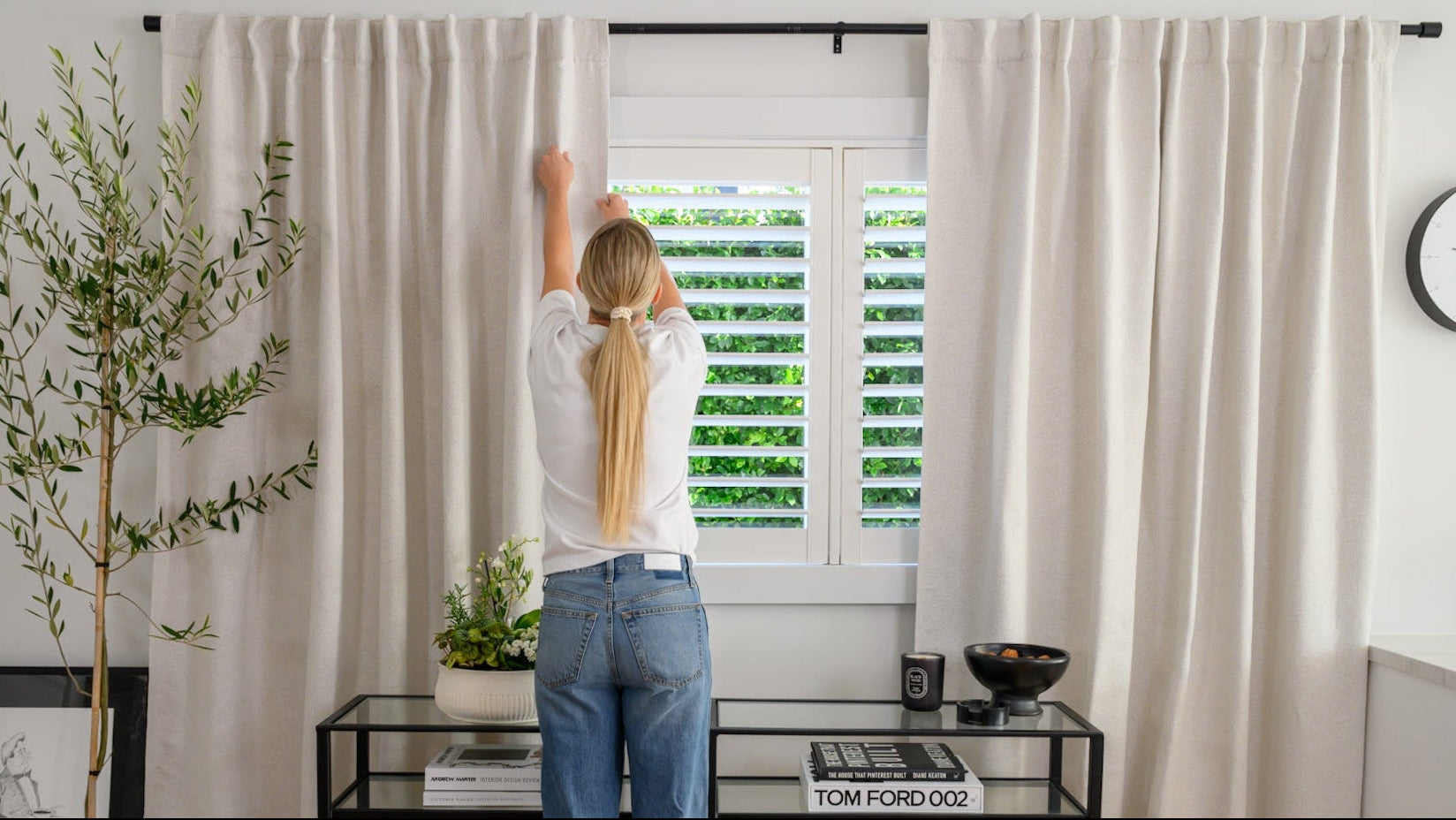 The Brooklyn Lined Curtain shown in dining room.