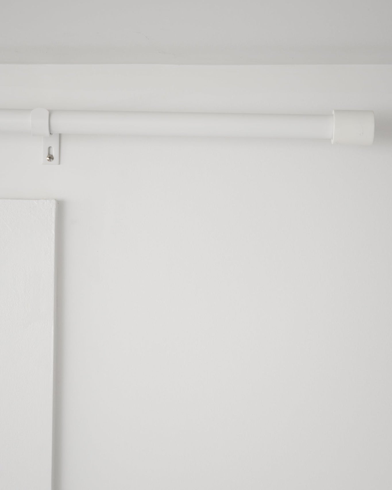 Rockford Rod in Soft White with beautiful end finial — a designer finish and custom look for less.