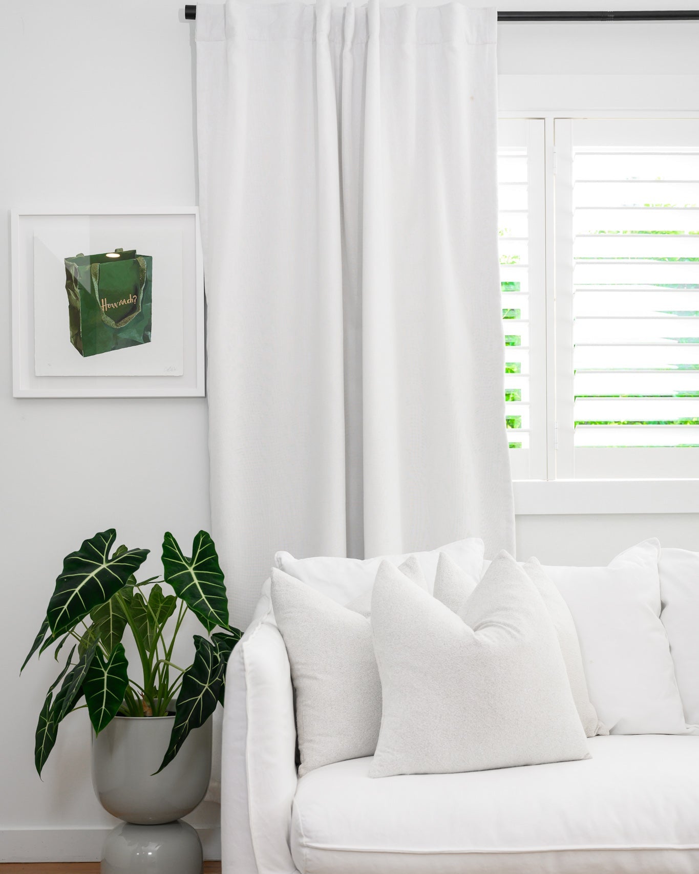 Brooklyn Boucle cushions with plump feather and down inners styled on a modern white couch — the perfect finishing touch for a designer look.
