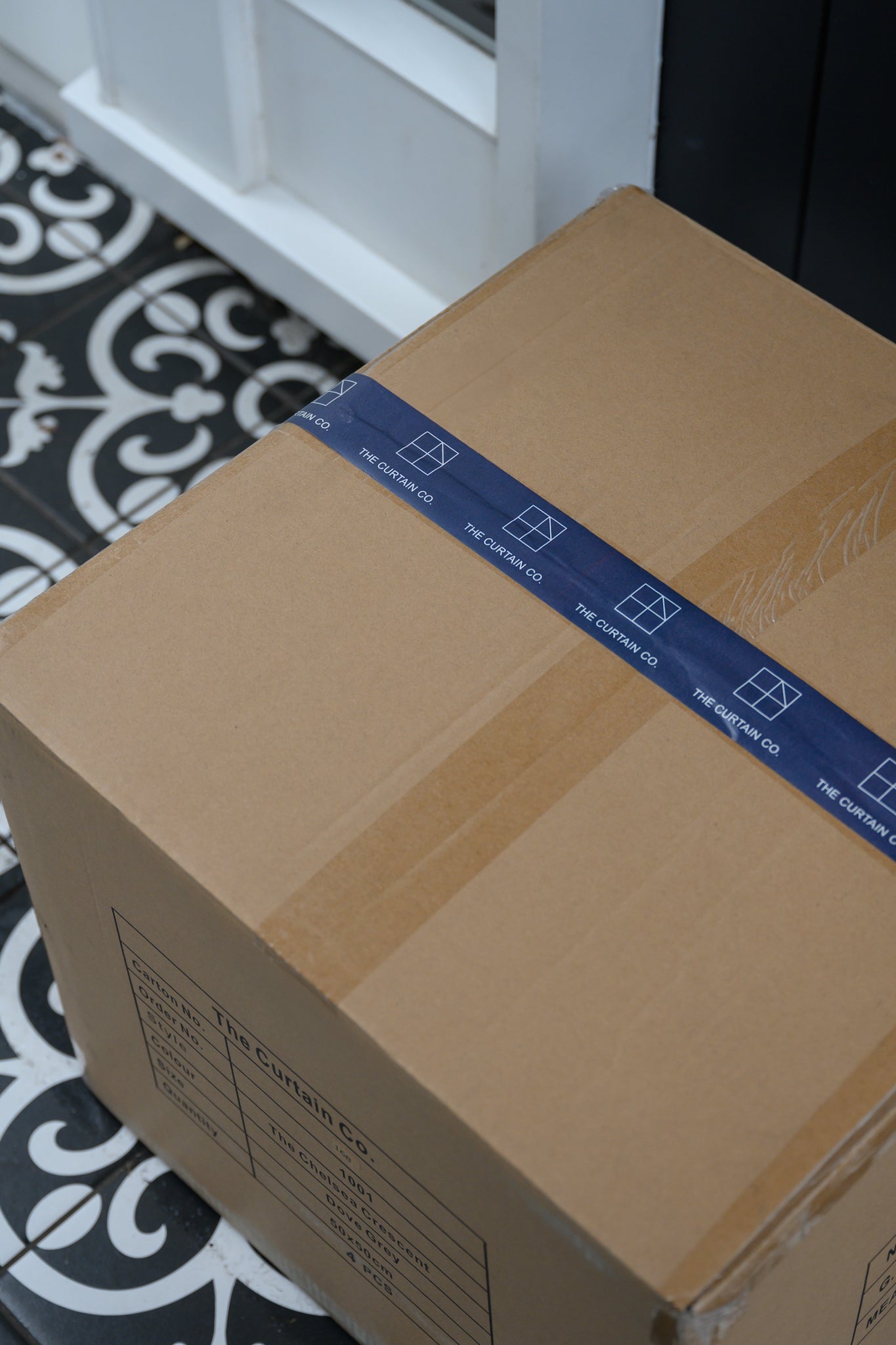 Curtain Co package delivered straight to your door — fast, easy, and ready to transform your space.