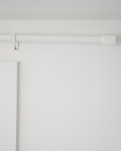 Rockford Rod in Soft White with beautiful end finial — a designer finish and custom look for less.