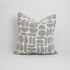 Chelsea Crescent Cushion in Dove Grey with boucle texture and geometric design, styled for a chic, modern finish.