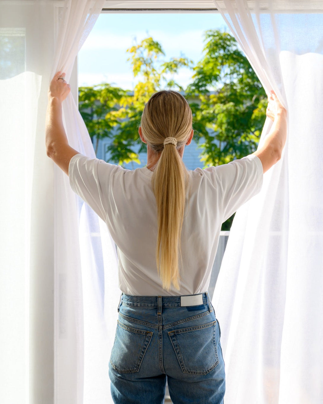 Soho Sheer Linen curtain — light, airy, and perfect for letting in natural light. 